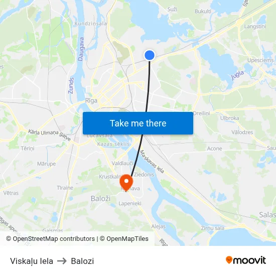 Viskaļu Iela to Balozi map
