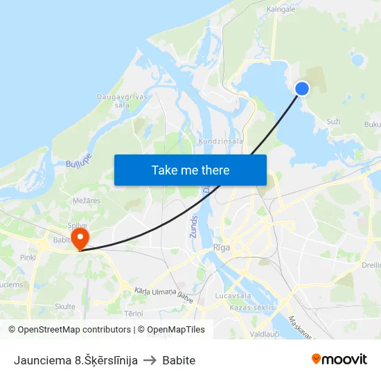 Jaunciema 8.Šķērslīnija to Babite map