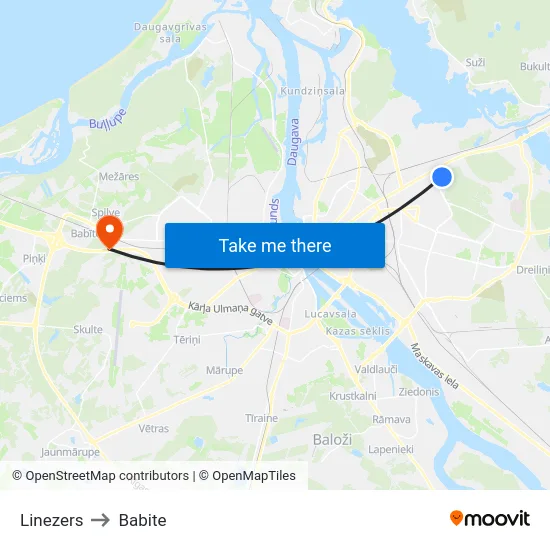 Linezers to Babite map