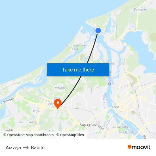 Aizvēja to Babite map
