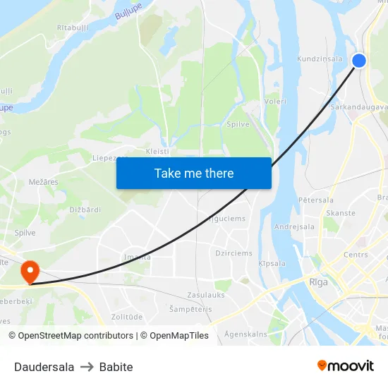 Daudersala to Babite map
