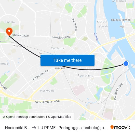 Nacionālā Bibliotēka to LU PPMF | Pedagoģijas, psiholoģijas un mākslas fakultāte map