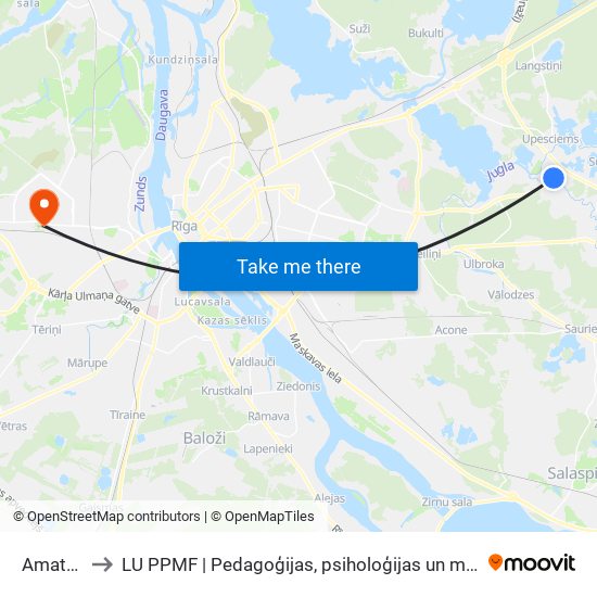 Amatnieki to LU PPMF | Pedagoģijas, psiholoģijas un mākslas fakultāte map