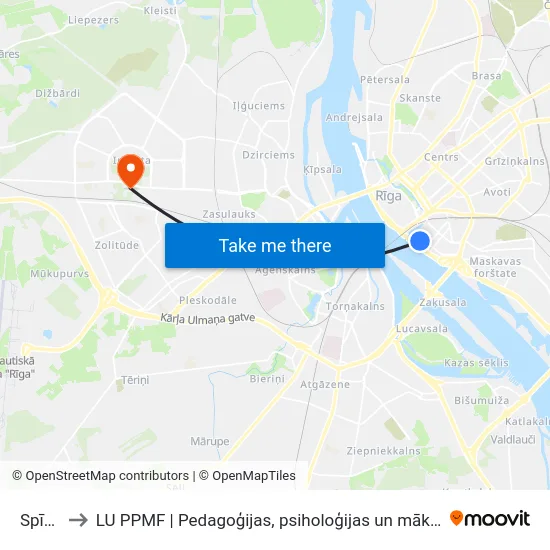 Spīķeri to LU PPMF | Pedagoģijas, psiholoģijas un mākslas fakultāte map