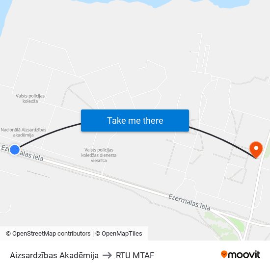 Aizsardzības Akadēmija to RTU MTAF map