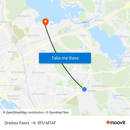 Dreliņu Rotācijas Aplis to RTU MTAF map