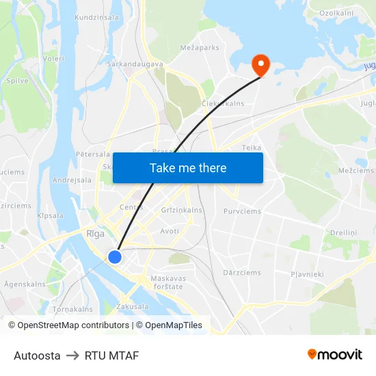 Autoosta to RTU MTAF map