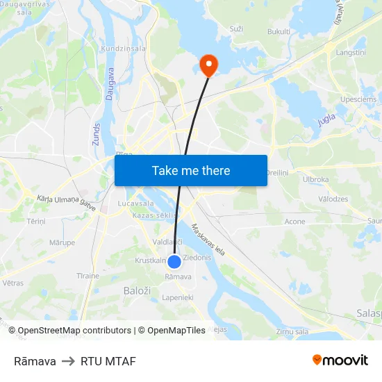 Rāmava to RTU MTAF map