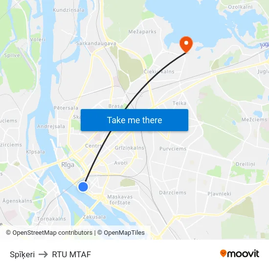 Spīķeri to RTU MTAF map