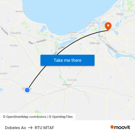 Dobeles Ao to RTU MTAF map