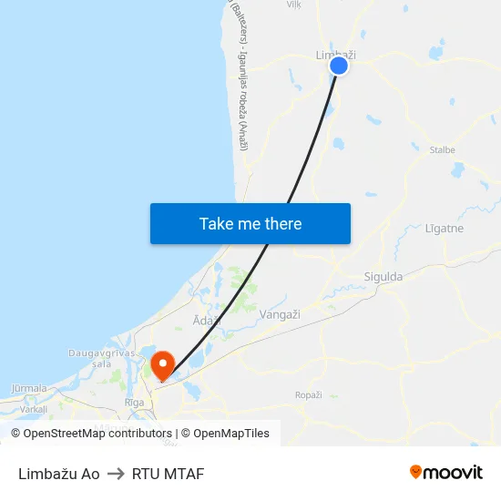 Limbažu Ao to RTU MTAF map