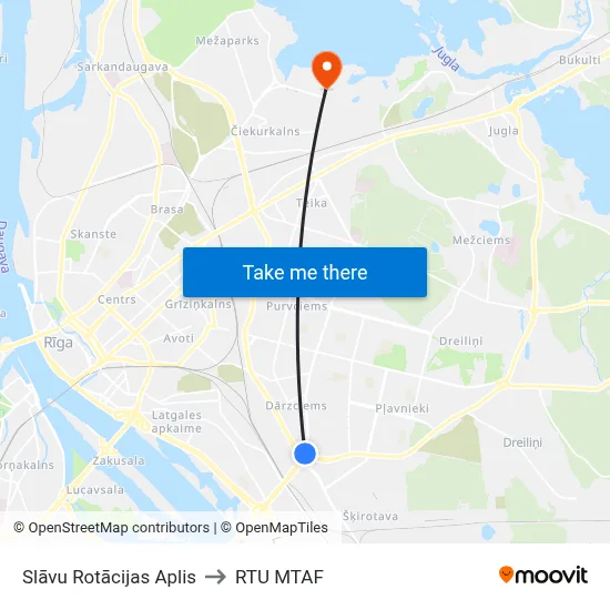 Slāvu Rotācijas Aplis to RTU MTAF map