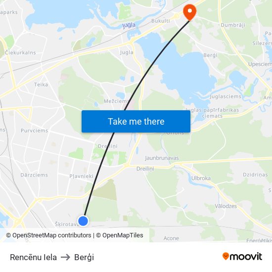 Rencēnu Iela to Berģi map