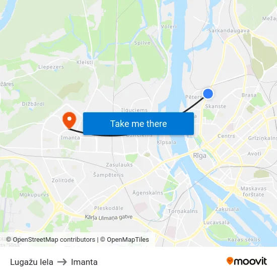 Lugažu Iela to Imanta map