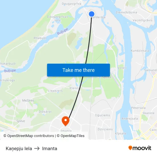 Kaņepju Iela to Imanta map