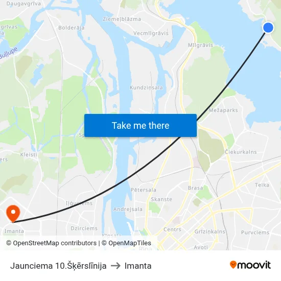 Jaunciema 10.Šķērslīnija to Imanta map
