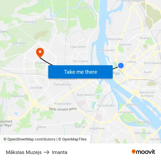 Mākslas Muzejs to Imanta map