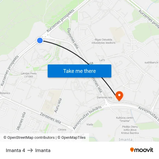 Imanta 4 to Imanta map