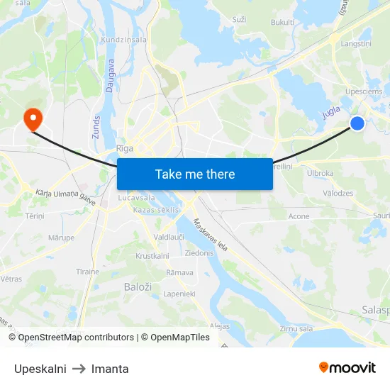 Upeskalni to Imanta map