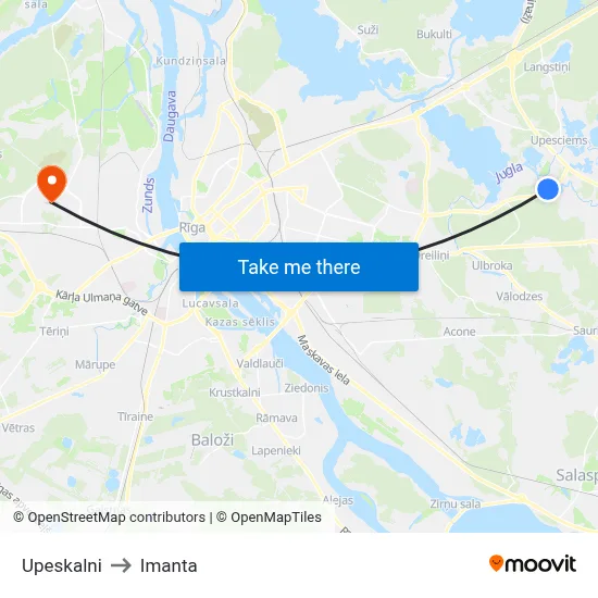 Upeskalni to Imanta map