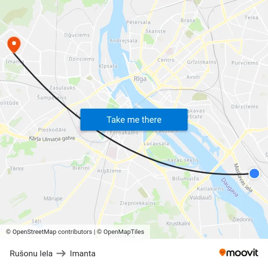 Rušonu Iela to Imanta map