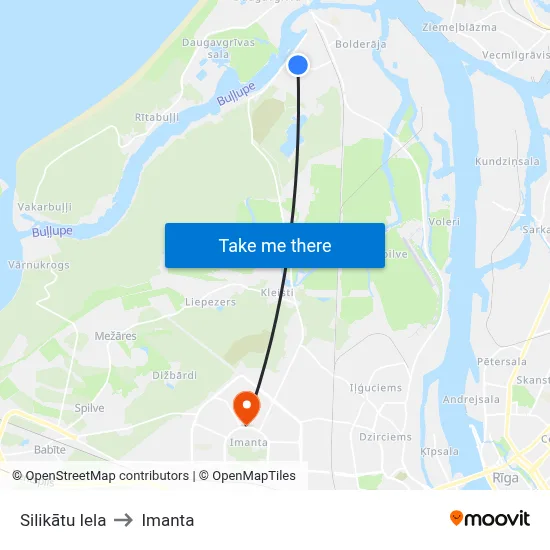 Silikātu Iela to Imanta map