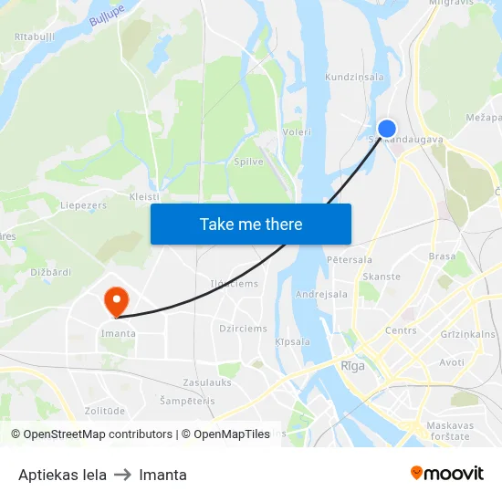 Aptiekas Iela to Imanta map