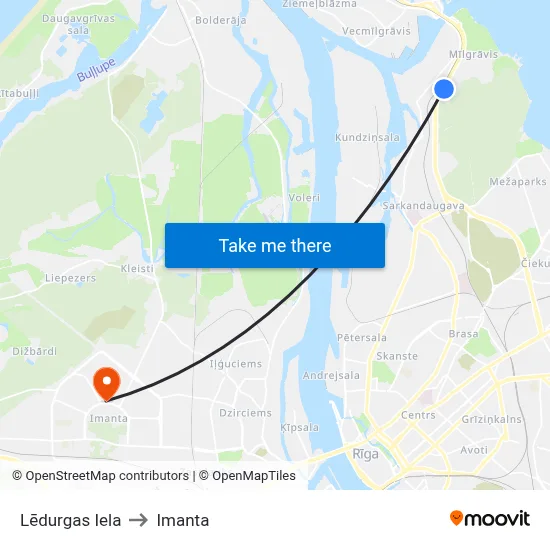Lēdurgas Iela to Imanta map