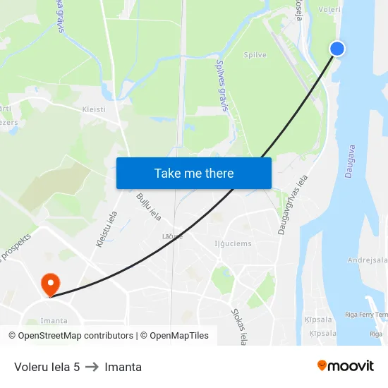 Voleru Iela 5 to Imanta map