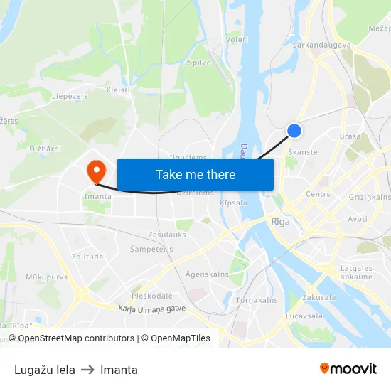 Lugažu Iela to Imanta map