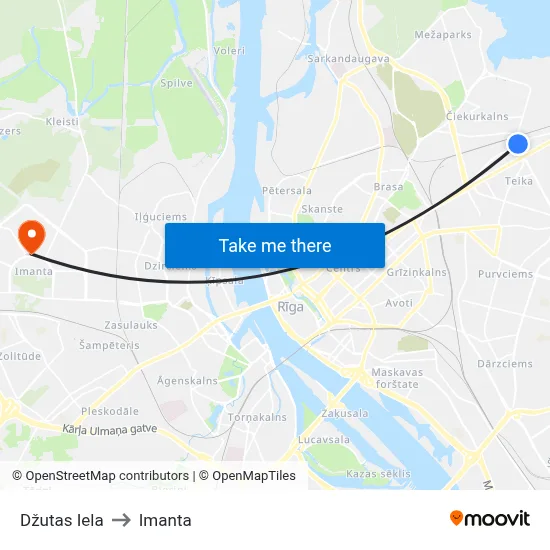 Džutas Iela to Imanta map