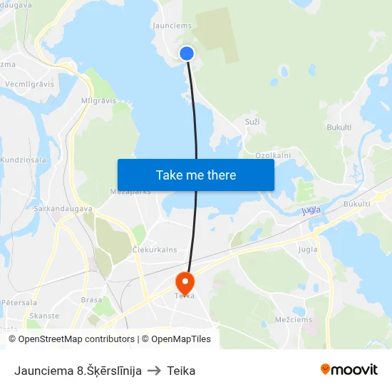 Jaunciema 8.Šķērslīnija to Teika map