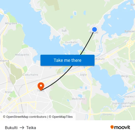 Bukulti to Teika map