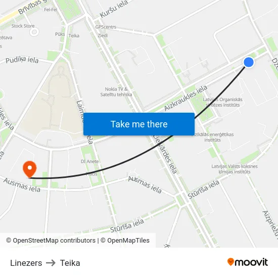 Linezers to Teika map
