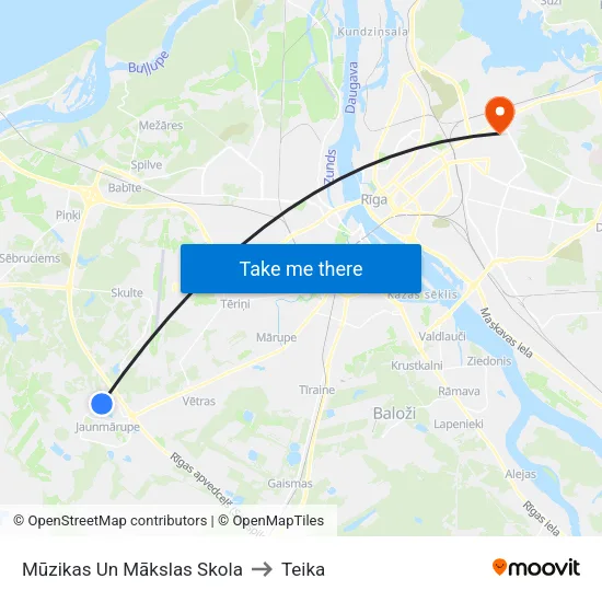 Mūzikas Un Mākslas Skola to Teika map