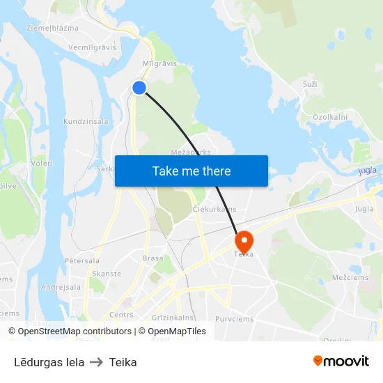 Lēdurgas Iela to Teika map