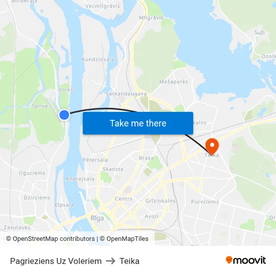 Pagrieziens Uz Voleriem to Teika map