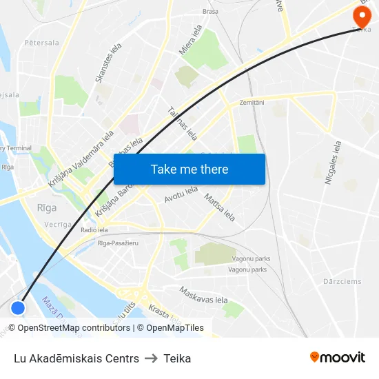 Lu Akadēmiskais Centrs to Teika map