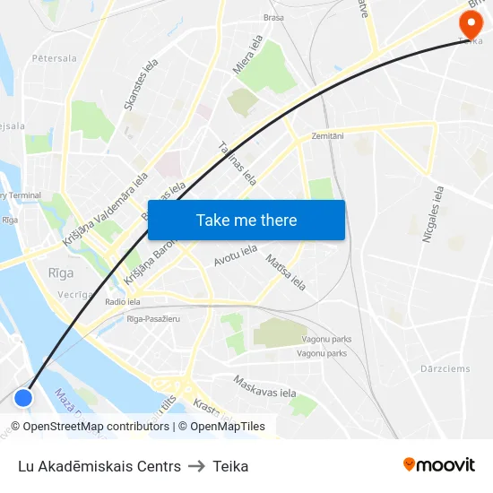 Lu Akadēmiskais Centrs to Teika map