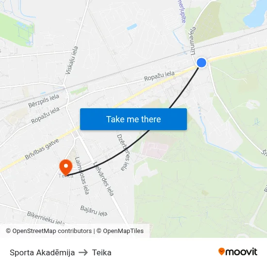 Sporta Akadēmija to Teika map