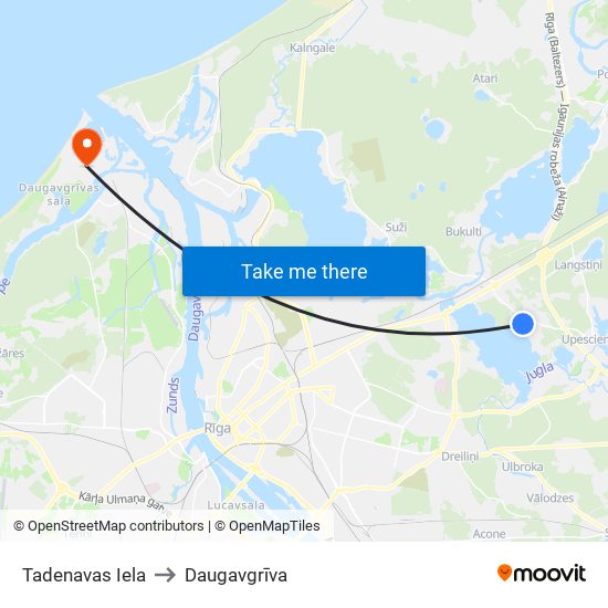 Tadenavas Iela to Daugavgrīva map