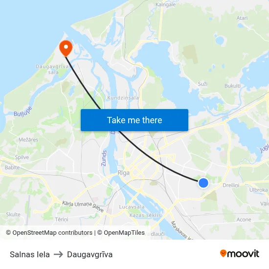 Salnas Iela to Daugavgrīva map