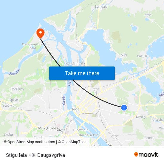 Stigu Iela to Daugavgrīva map