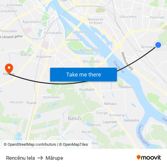 Rencēnu Iela to Mārupe map