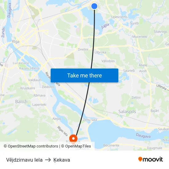 Vējdzirnavu Iela to Ķekava map