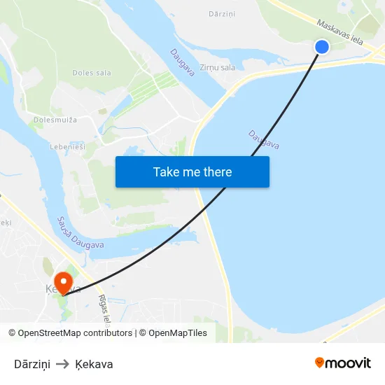 Dārziņi to Ķekava map