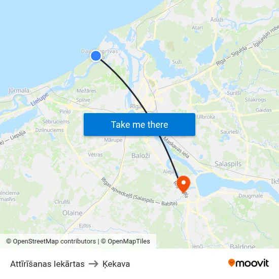 Attīrīšanas Iekārtas to Ķekava map