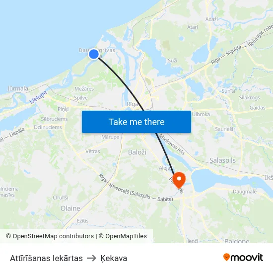 Attīrīšanas Iekārtas to Ķekava map