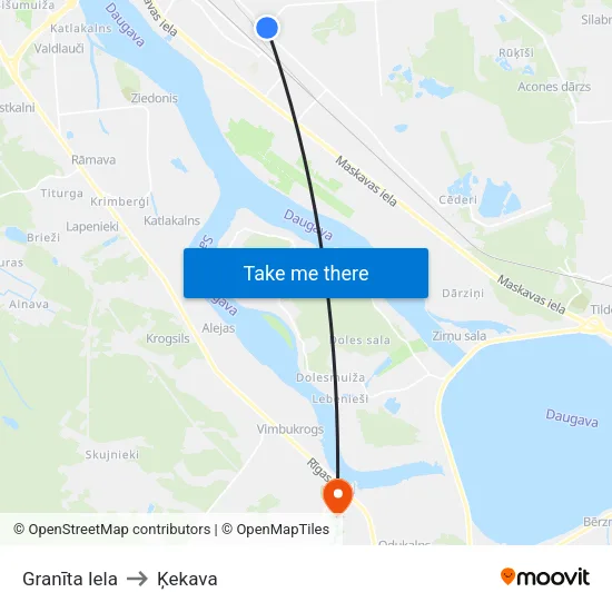Granīta Iela to Ķekava map