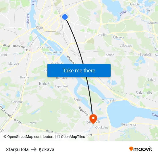 Stārķu Iela to Ķekava map
